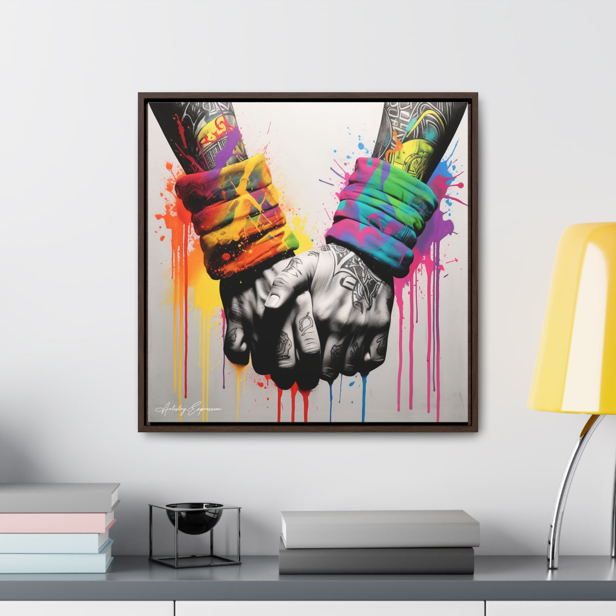 Graffiti Bond: Two Hands United in Street Art