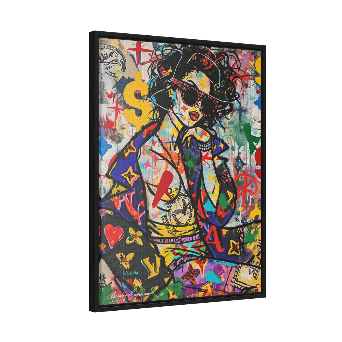 Urban Affluence: Stylish Girl's Graffiti