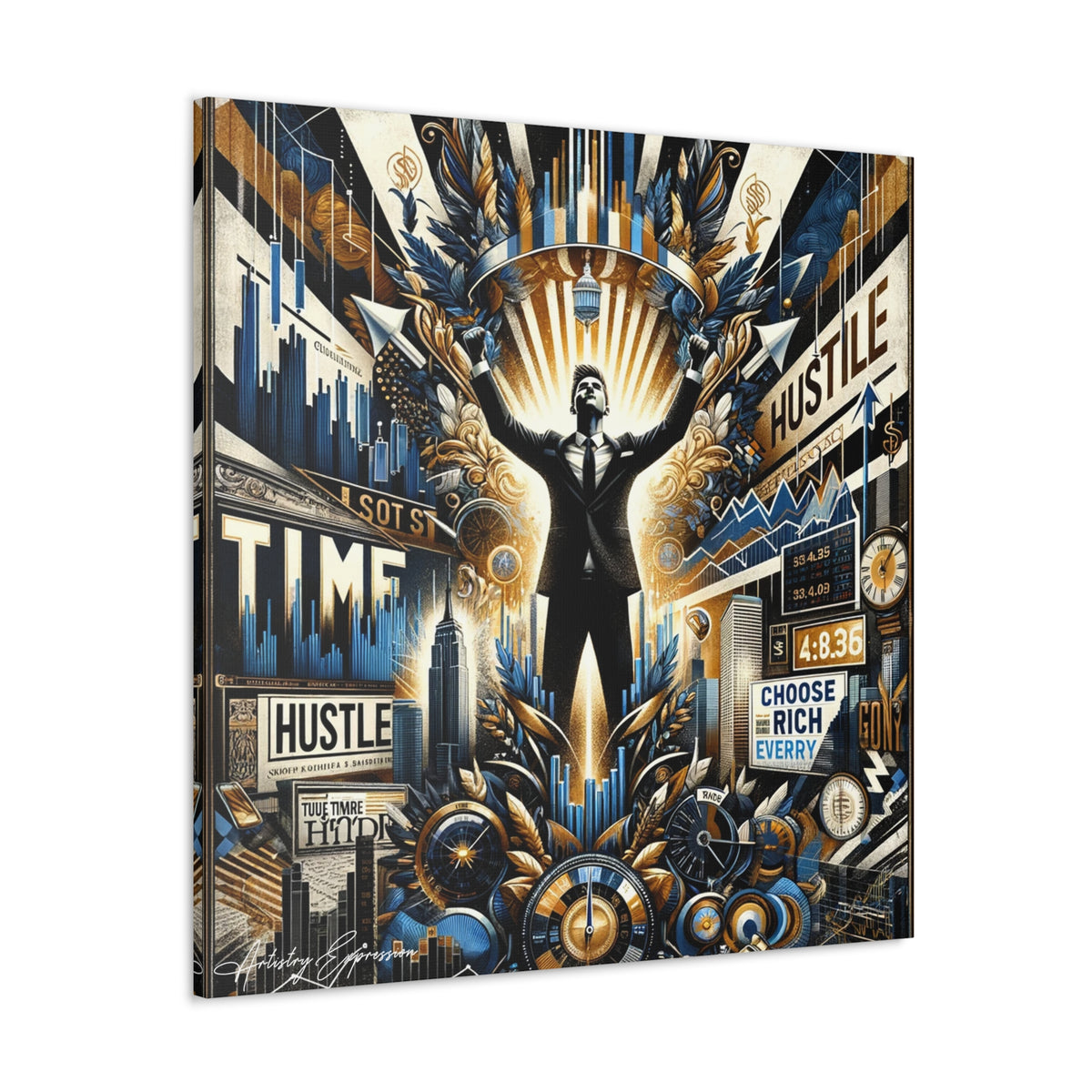 The Hustler's Anthem: Graffiti Tribute to Hard Work and Success