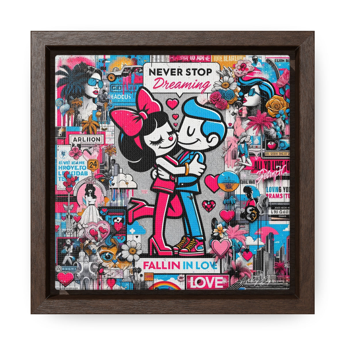 Urban Expression: Vibrant Graffiti Canvas