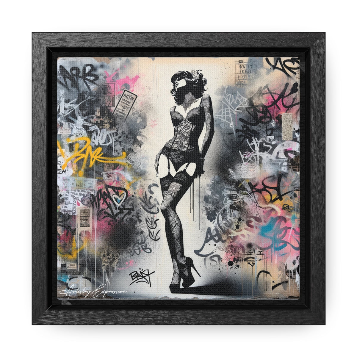 Graffiti Glamour: Beauty Amidst Chaos