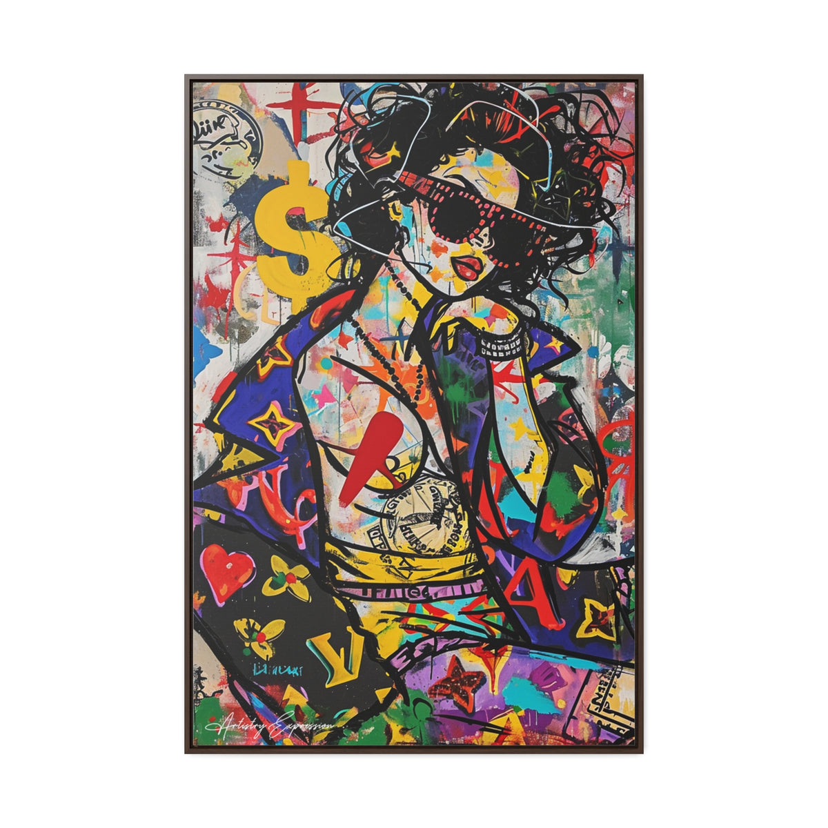 Urban Affluence: Stylish Girl's Graffiti