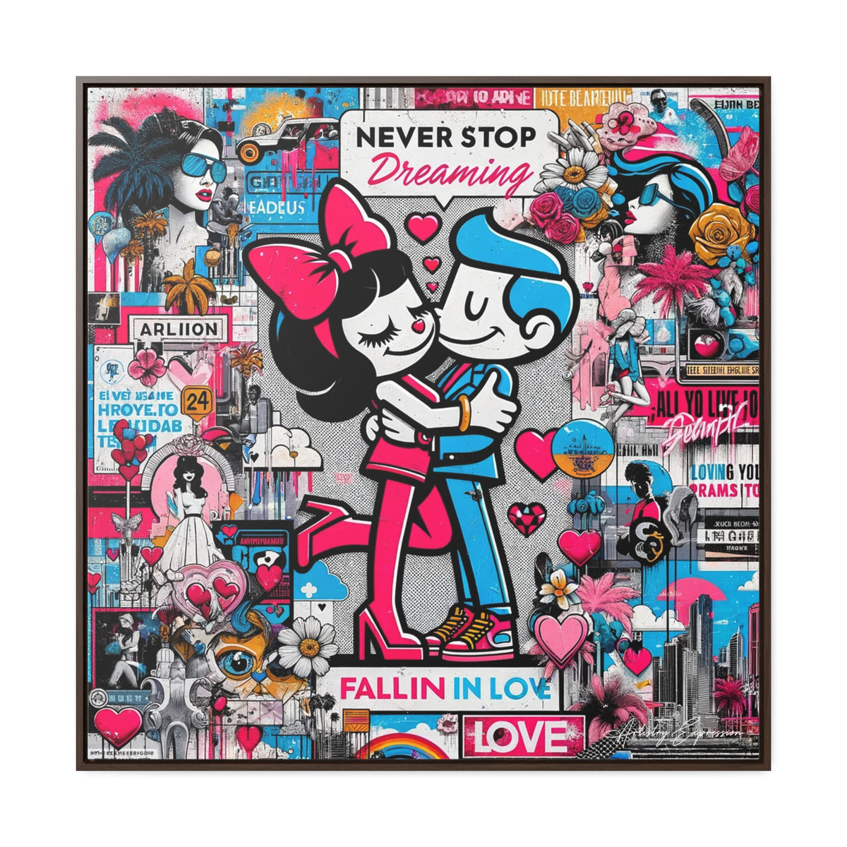Urban Expression: Vibrant Graffiti Canvas