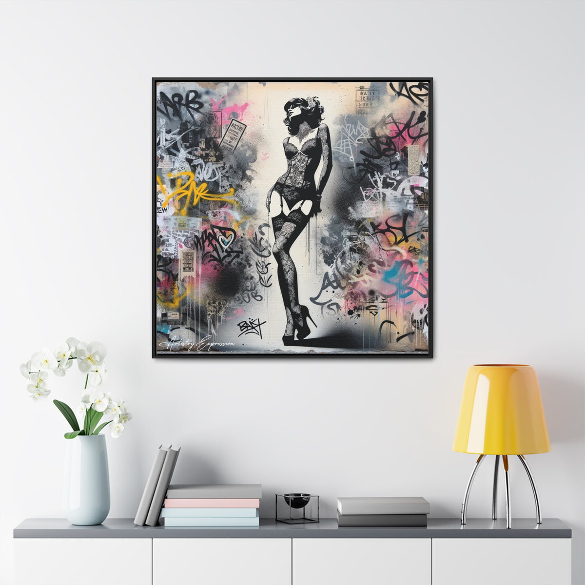 Graffiti Glamour: Beauty Amidst Chaos