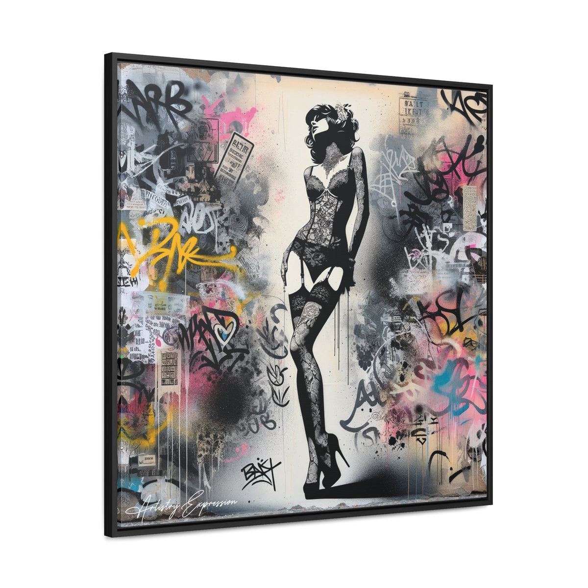Graffiti Glamour: Beauty Amidst Chaos