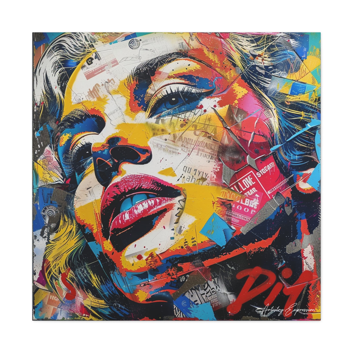 Iconica: A Symphony of Pop Art and Abstract Expressionism