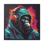 Graffiti Groove: Hooded Gorilla Jamming with Headphones