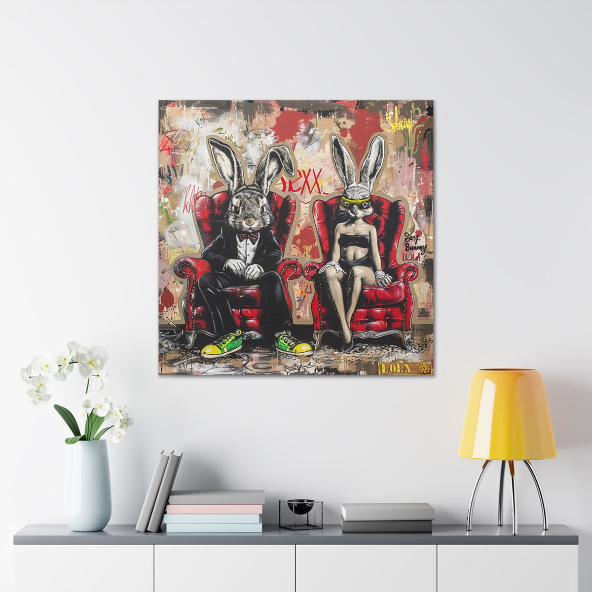 Urban Elegance: A Tale of Two Rabbits
