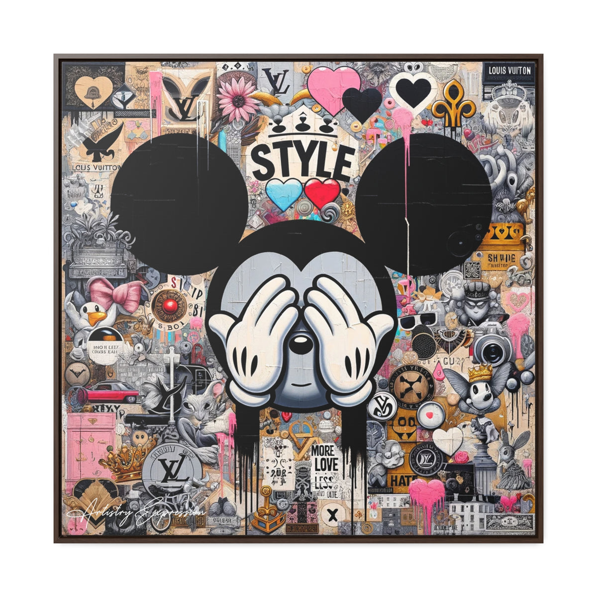 Urban Harmony: A Graffiti Mosaic of Pop Culture
