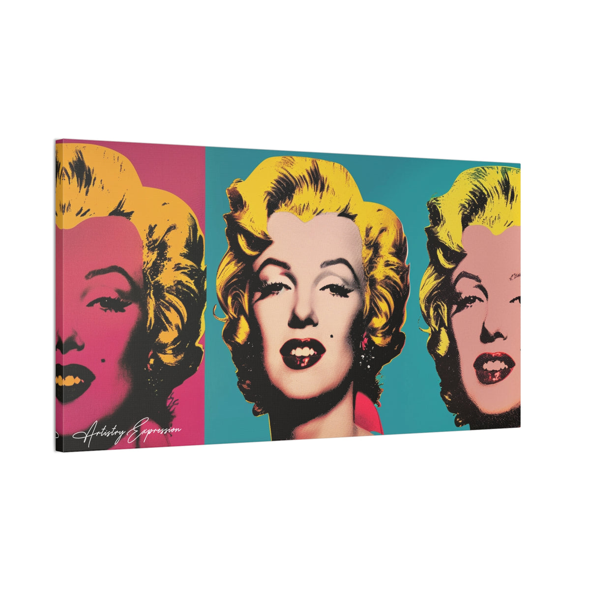 Pop Icon: Marilyn Monroe in Tri-Color Canvas