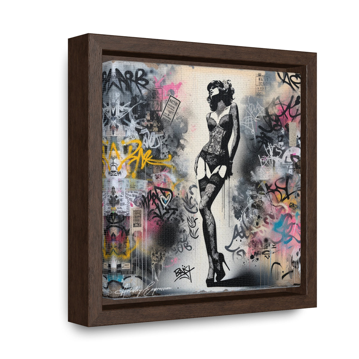 Graffiti Glamour: Beauty Amidst Chaos