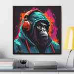 Graffiti Groove: Hooded Gorilla Jamming with Headphones