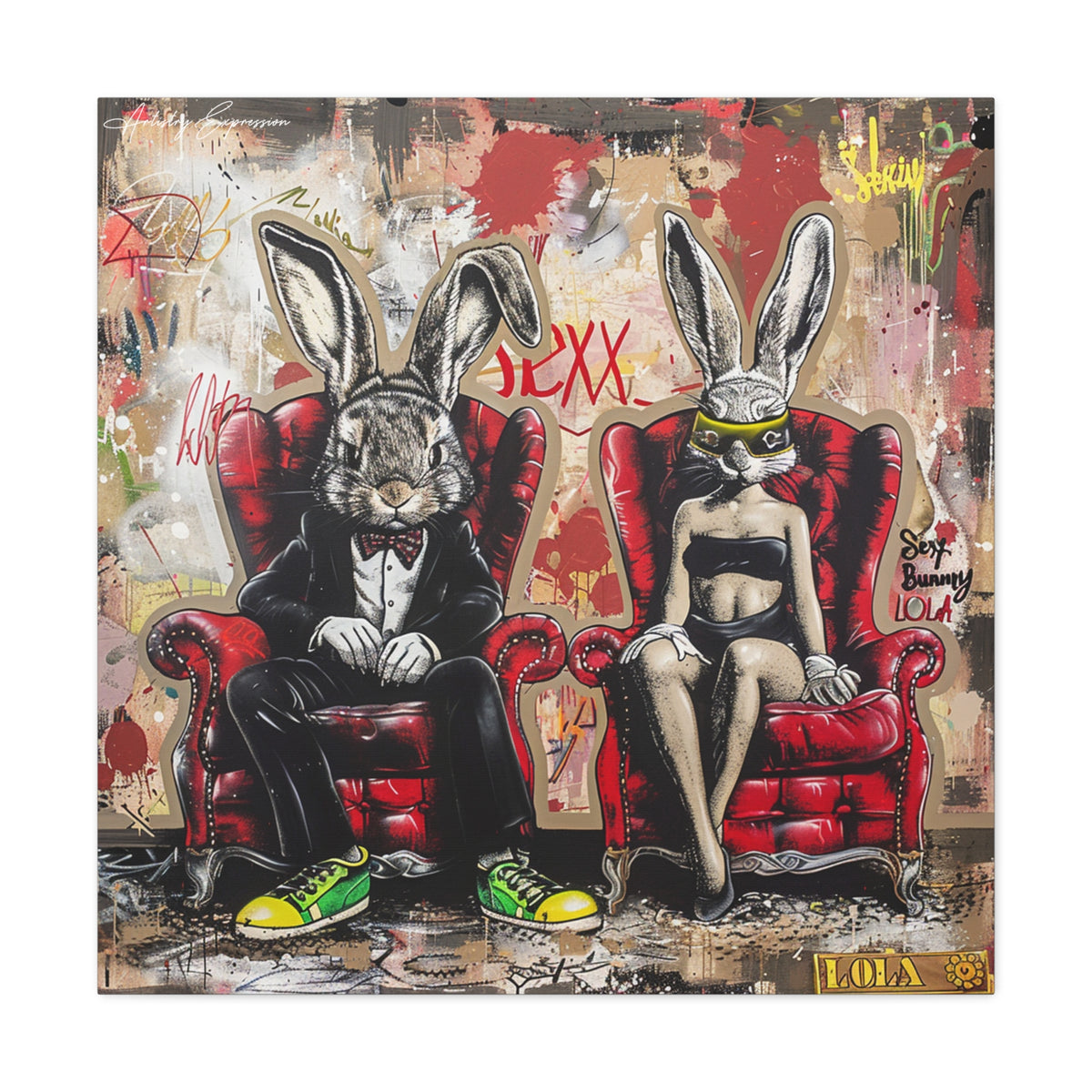 Urban Elegance: A Tale of Two Rabbits