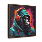 Graffiti Groove: Hooded Gorilla Jamming with Headphones