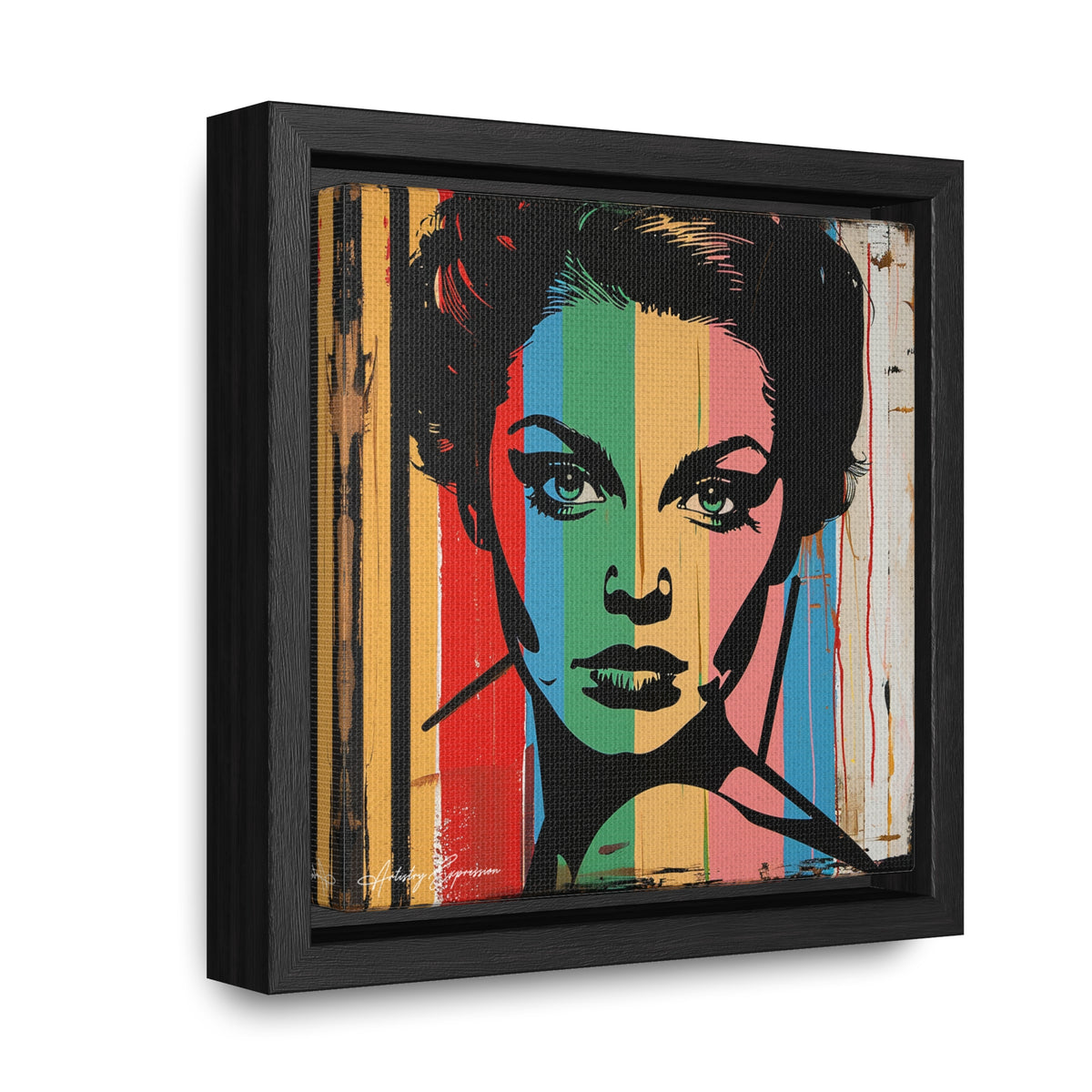 Color Splash: Vibrant Pop Art Lady Portrait