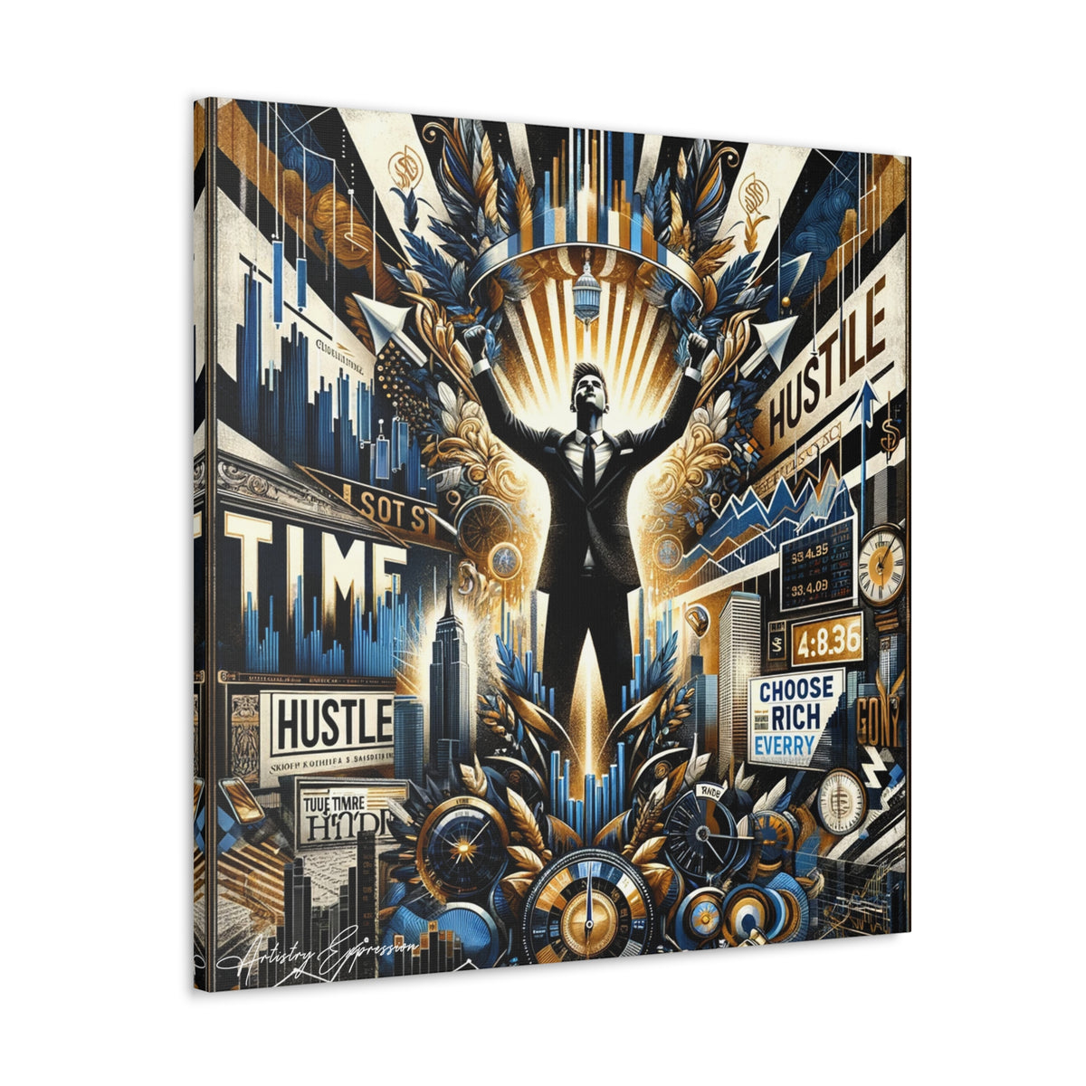 The Hustler's Anthem: Graffiti Tribute to Hard Work and Success