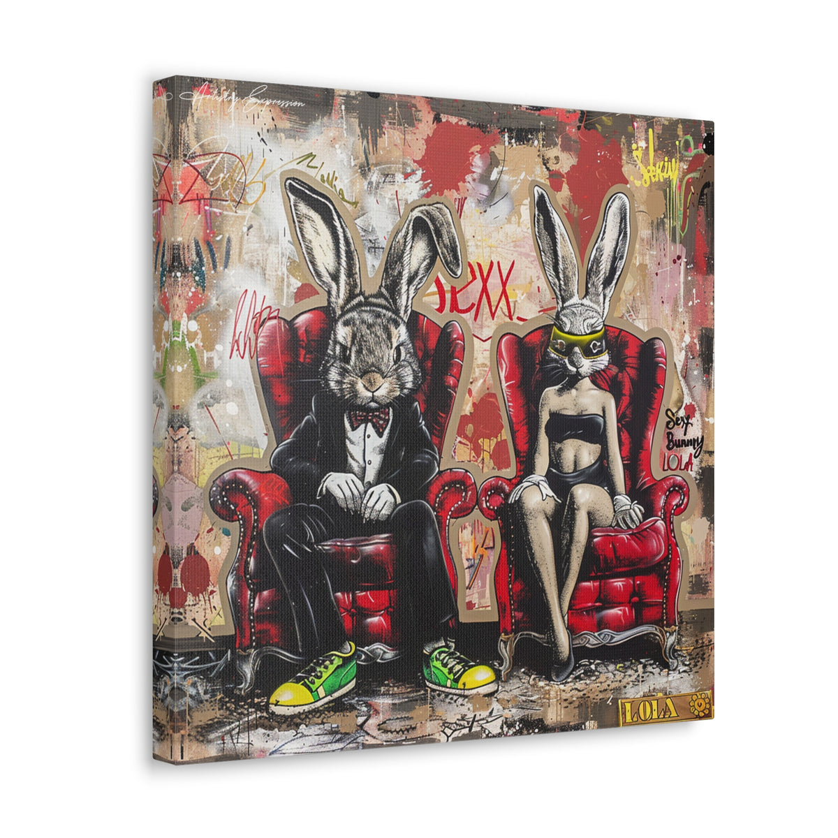 Urban Elegance: A Tale of Two Rabbits