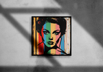 Color Splash: Vibrant Pop Art Lady Portrait
