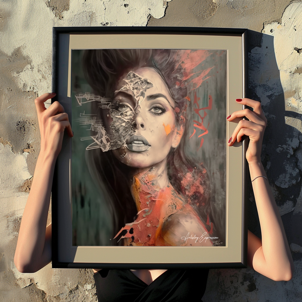 Charme Radieux : Portrait d'une Dame Glamour Artistique