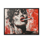 Crimson Charm: Beauty in Smoke