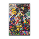 Urban Affluence: Stylish Girl's Graffiti