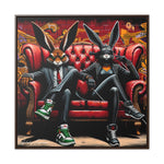Bunny Street Style: Graffiti Mural of Urban Sophistication