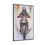 Speeding Motorcycle Through Snow