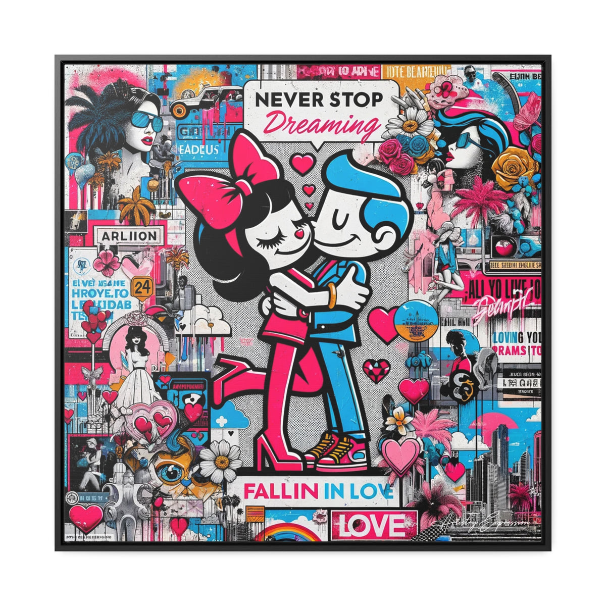 Urban Expression: Vibrant Graffiti Canvas