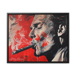 Portrait d'un homme fumant avec des teintes rouges