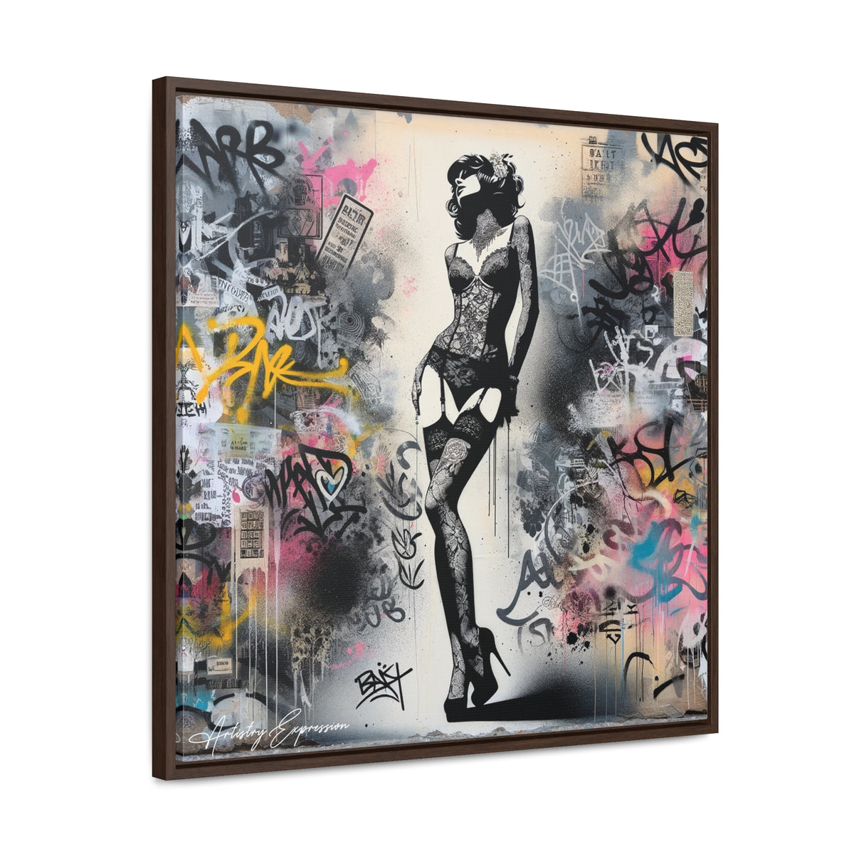 Graffiti Glamour: Beauty Amidst Chaos
