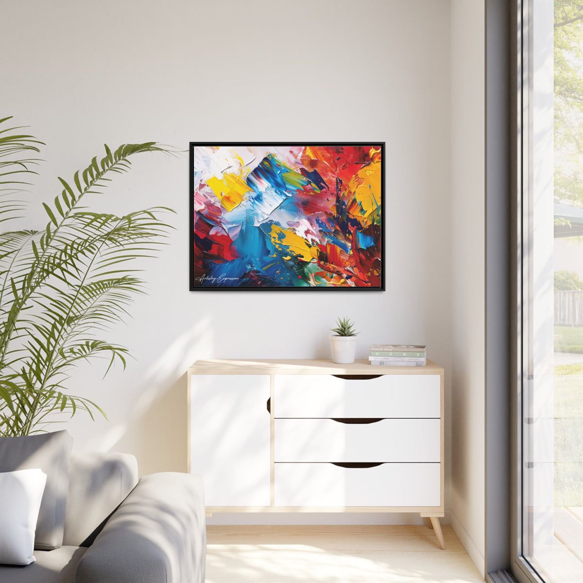 Emotional Echoes: Abstract Canvas Masterpiece