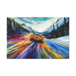 Car Racing Through Winter Wonderland