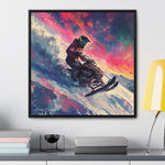 Snowscape Sprint: Snowmobile Dash in Color