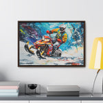 Snowmobiling Amidst Vivid Tones