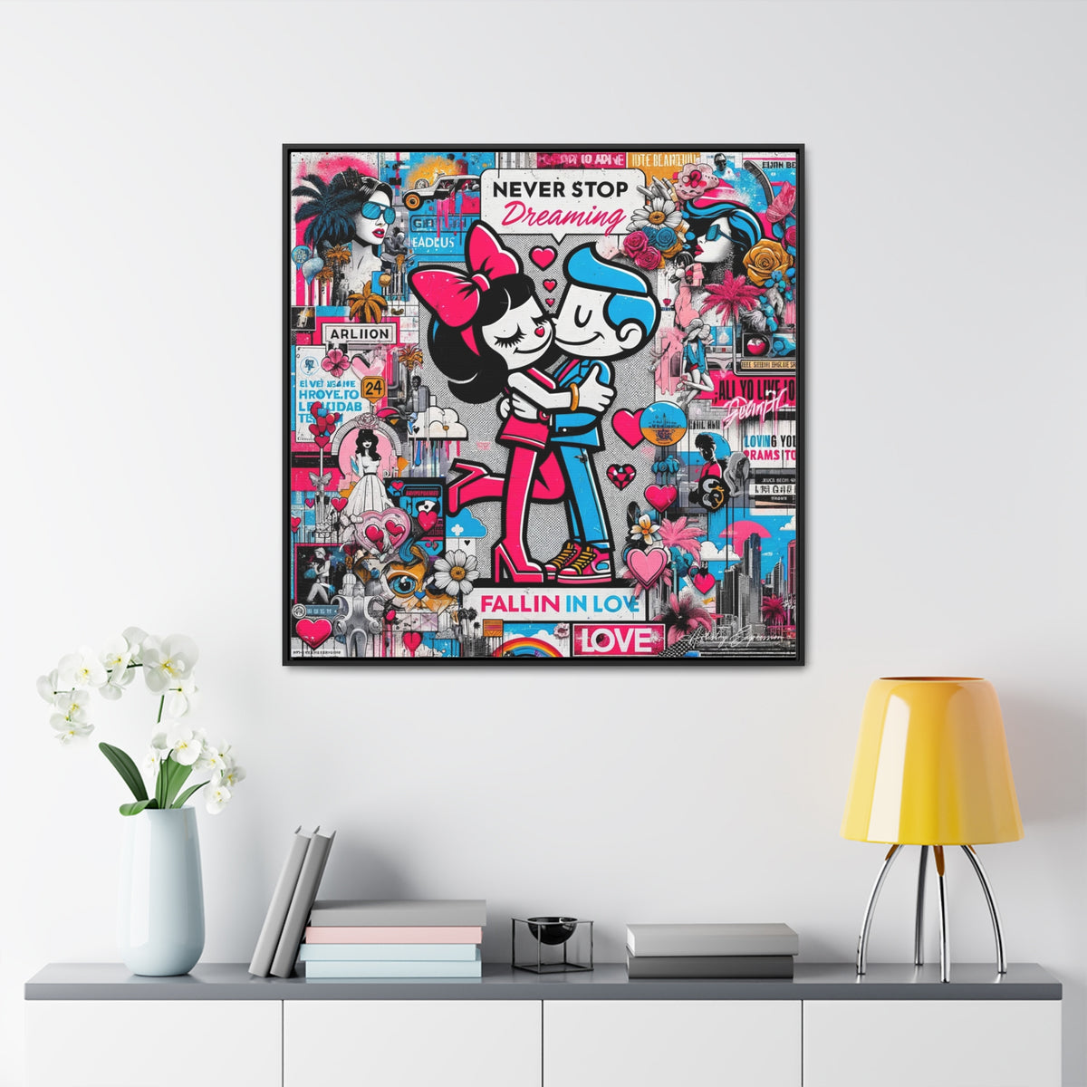 Urban Expression: Vibrant Graffiti Canvas