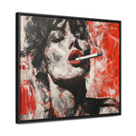 Crimson Charm: Beauty in Smoke