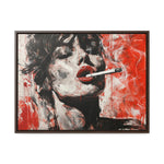 Crimson Charm: Beauty in Smoke