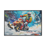 Snowmobiling Amidst Vivid Tones