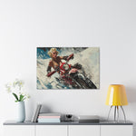 Arctic Vixen: Sleek Motorcycle in Snow