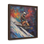 Snowmobile Odyssey: Astronaut's Colorful Space Journey