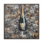 Champagne Dreams: Graffiti Fusion of Wealth and Celebration