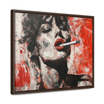 Crimson Charm: Beauty in Smoke