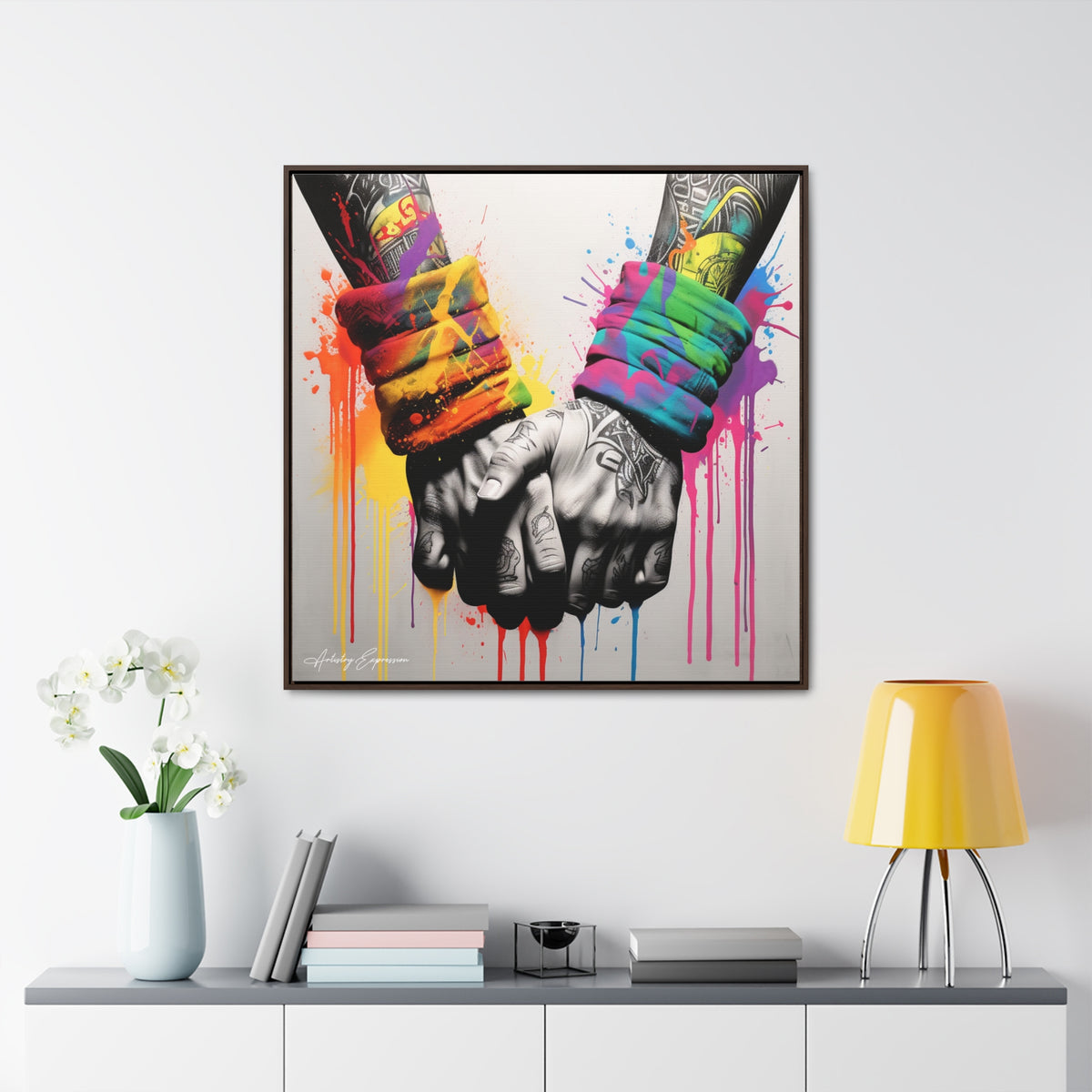 Graffiti Bond: Two Hands United in Street Art