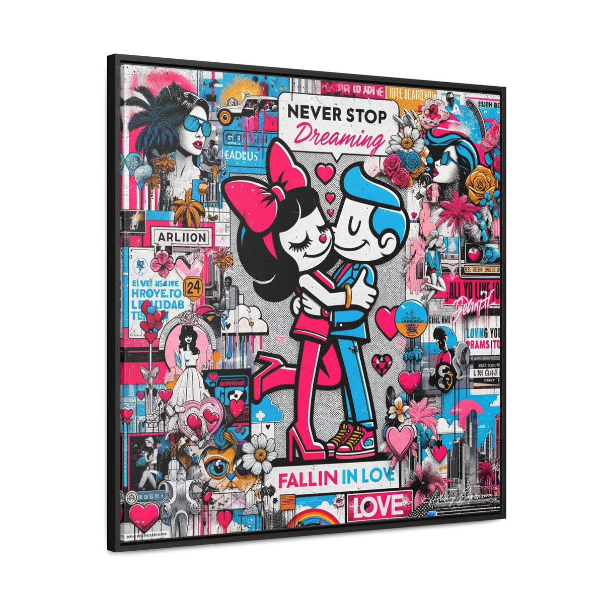 Urban Expression: Vibrant Graffiti Canvas