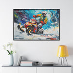 Snowmobiling Amidst Vivid Tones