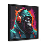 Graffiti Groove: Hooded Gorilla Jamming with Headphones
