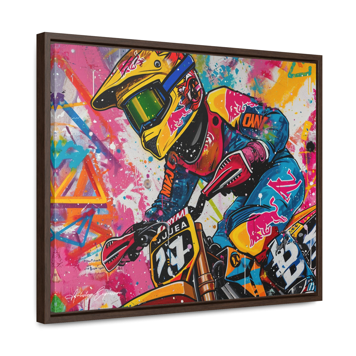 Urban Thrill: Graffiti Motorcycle Journey