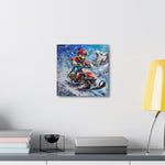 Colorful Blizzard Dash: Mario's Speedy Snowmobile