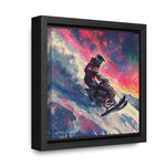 Snowscape Sprint: Snowmobile Dash in Color