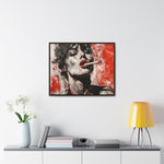 Crimson Charm: Beauty in Smoke